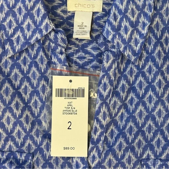 Chicos Shirt Bundle Of 5 NWT Mixed Styles Button Up  Size 2 Retail Value $435 - Picture 6 of 15